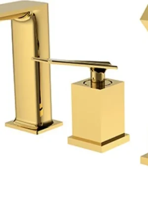 Zlevněný Vanová 4otvorová baterie ASPIRA s příslušenstvím - zlatá