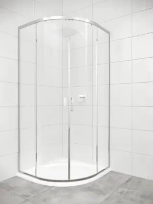 Zlevněný Sprchový kout čtvrtkruh 100x100 cm SAT TEX R550, čiré sklo, chrom