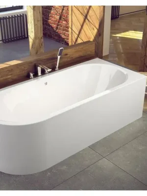 Značkový Asymetrická vana AVITA, Bez nožiček, 170 × 75 cm, Pravé