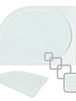 Značkový Asymetrická čtvrtkruhová sprchová vanička LAKA, 120 cm, 80 cm, Levá