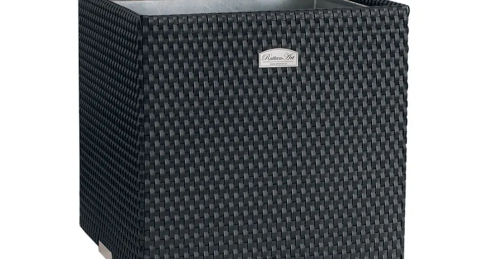 Značkový Polyratanový květináč Scobax světle hnědá 46 x 46 x 46 cm