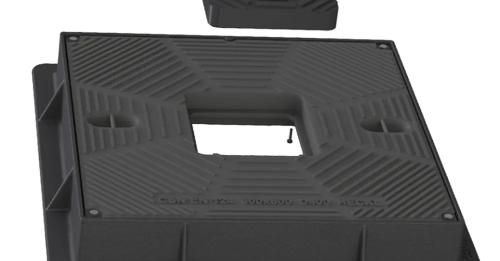 Značkový Heckl Tamesis (s vložkou pro rádio přenos) 100 mm 600 x 600 mm D400