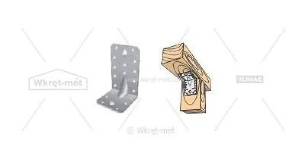 Značkový Klimas Wkręt-met ÚHELNÍK S VLISEM 65X65X90X2,5