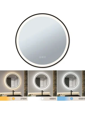 LED zrcadlo s osvětlením Mirra IP44 CCT 230V 11,5W stmívatelné černá/zrcadlo - PAULMANN Autentický