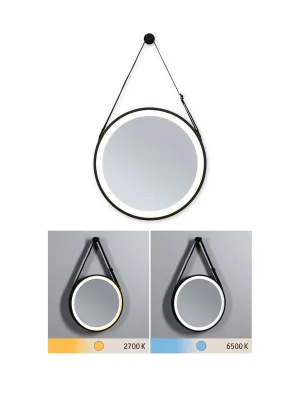 Sezónní Sleva LED zrcadlo s osvětlením Miro IP44 měnitelná bílá 230V 7,5W zrcadlo/černá mat - PAULMANN