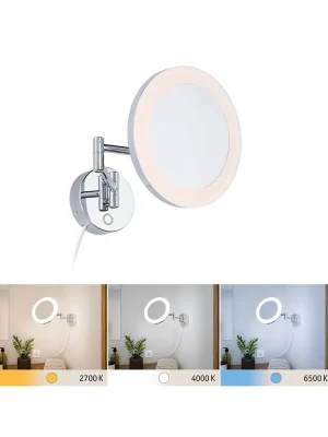 Sezónní Sleva LED kosmetické zrcadlo Masua IP44 CCT 230V 4W chrom - PAULMANN