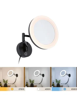 LED kosmetické zrcadlo Masua IP44 CCT 230V 4W černá mat - PAULMANN Víkendová Akce