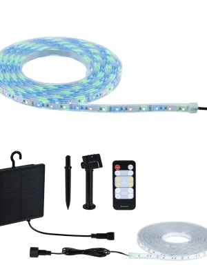 LED pásek solární vč. dálkový ovladač 5m IP44 3,2W 22lm/m 60 LEDs/m RGB - PAULMANN Zlevněný