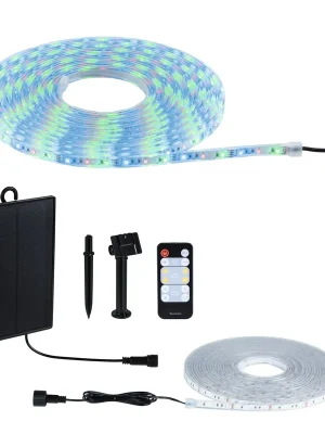 Značkový LED pásek solární vč. dálkový ovladač 10m IP44 3,8W 14lm/m 60 LEDs/m RGB - PAULMANN