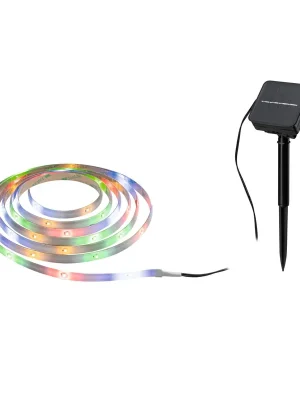 Must-Have LED pásek solární 3m soumrakový senzor a nabíjecí baterie 3m IP44 0,3W 16LEDs/m RGB - PAULMANN