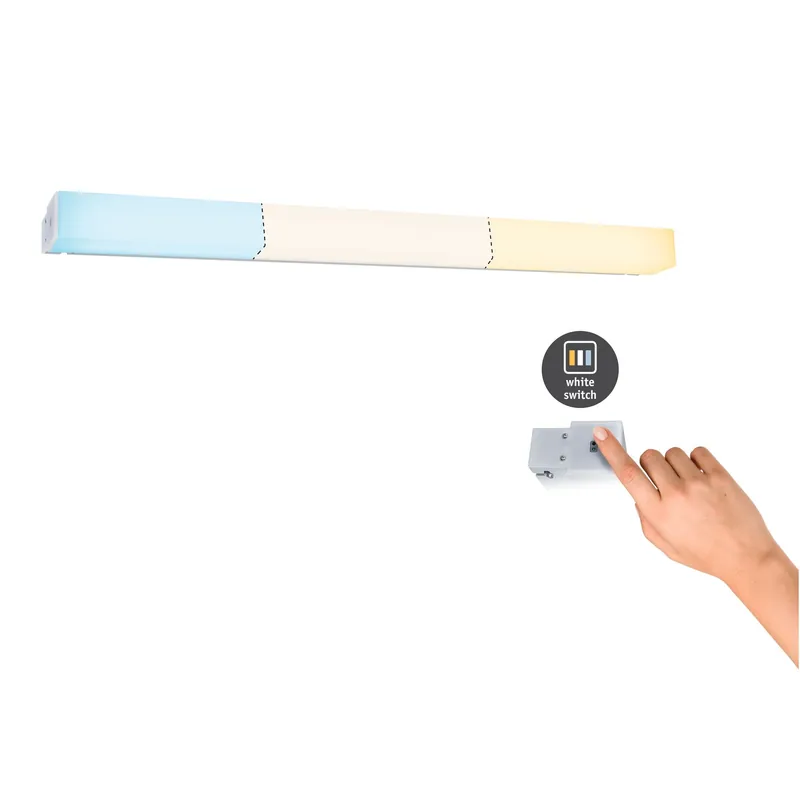 Autentický HomeSpa LED svítidlo k zrcadlu Luno IP44 hliník 8W WhiteSwitch 2.700K - PAULMANN