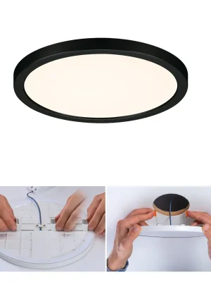 Zlevněný VariFit LED vestavné svítidlo Areo IP44 kruhové 175mm 3000K černá - PAULMANN