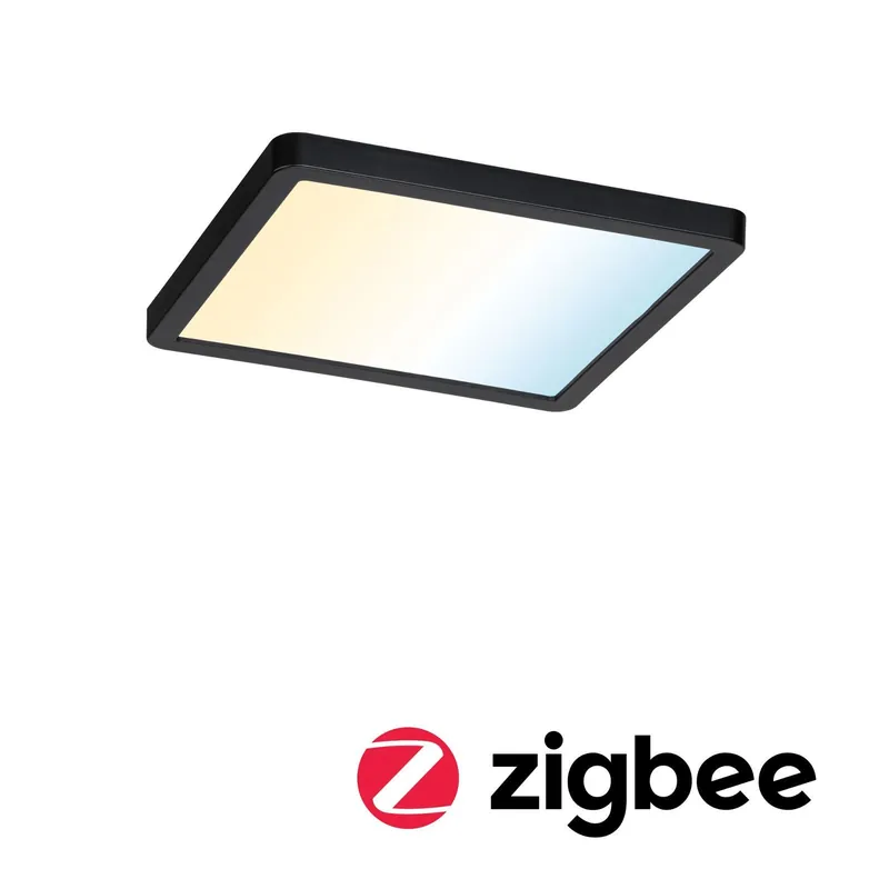 Značkový UKONČENA VÝROBA VariFit LED vestavné svítidlo Smart Home Zigbee Areo IP44 hranaté 175x175mm měnitelná bílá černá stmívatelné - PAULMANN