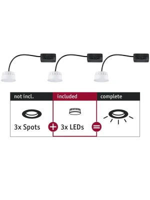LED Modul vestavné svítidlo Choose Coin 3ks sada kruhové 50mm Coin 3x6W 230V 2700K satén - PAULMANN Nakupujte Hned