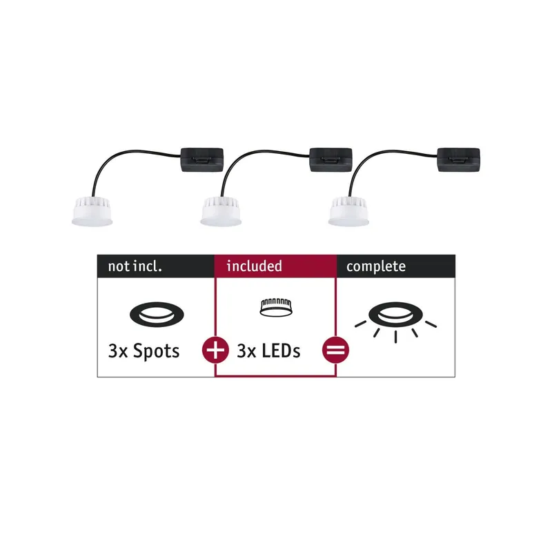 LED Modul vestavné svítidlo Choose Coin 3ks sada kruhové 50mm Coin 3x6W 230V 2700K satén - PAULMANN Nakupujte Hned