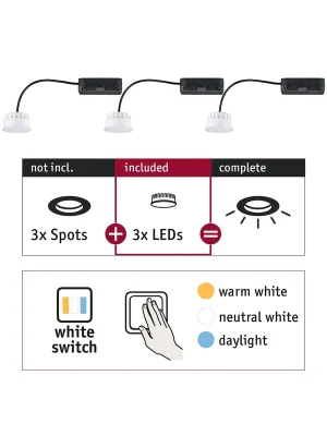 Žárovky Choose LED-Modul Coin WhiteSwitch 3x6,5W 2.700 - PAULMANN Rychlé Dodání