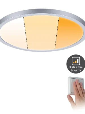 Zlevněný UKONČENA VÝROBA LED vestavné svítidlo Areo VariFit IP44 kruhové 230mm 16W matný chrom WarmDim 3-krokové-stmívatelné - PAULMANN