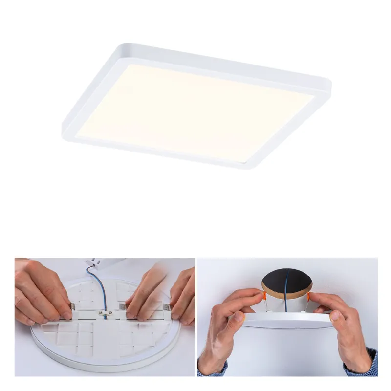 Značkový LED vestavné svítidlo Areo VariFit IP44 hranaté 175x175mm 13W 3.000K bílá - PAULMANN