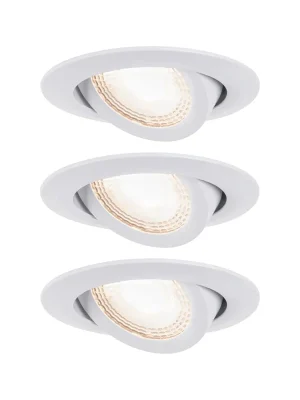 Akce Vestavné svítidlo kruhové 3.000K 3x6W 230V bílá mat výklopné - PAULMANN