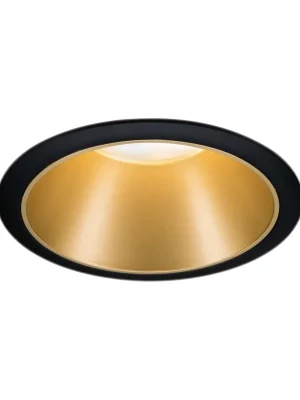 Časově Omezené Vestavné svítidlo LED Cole 6,5W černá/zlatá mat 3-krokové-stmívatelné 2700K teplá bílá - PAULMANN