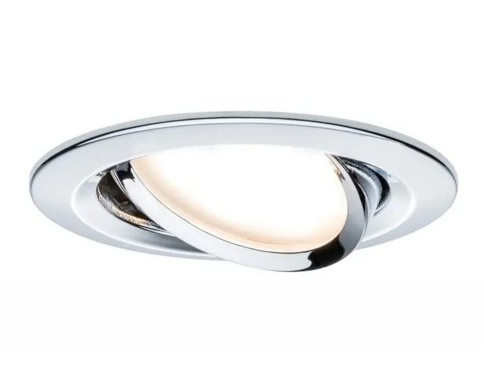 Značkový Zápustné svítidlo LED Coin Slim IP23 kulaté 6,8W chrom 3ks stmívatelné, výklopné - PAULMANN