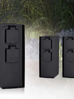 Venkovní sloupek se zásuvkami Rio hranatý 4 násobný - PAULMANN Nová Kolekce