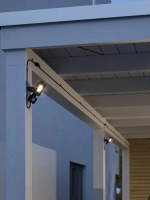 Zlevněný UKONČENA VÝROBA Park + Light LED venkovní nástěnné svítidlo Bimea pohybové čidlo IP65 3000K 4,5W černá - PAULMANN