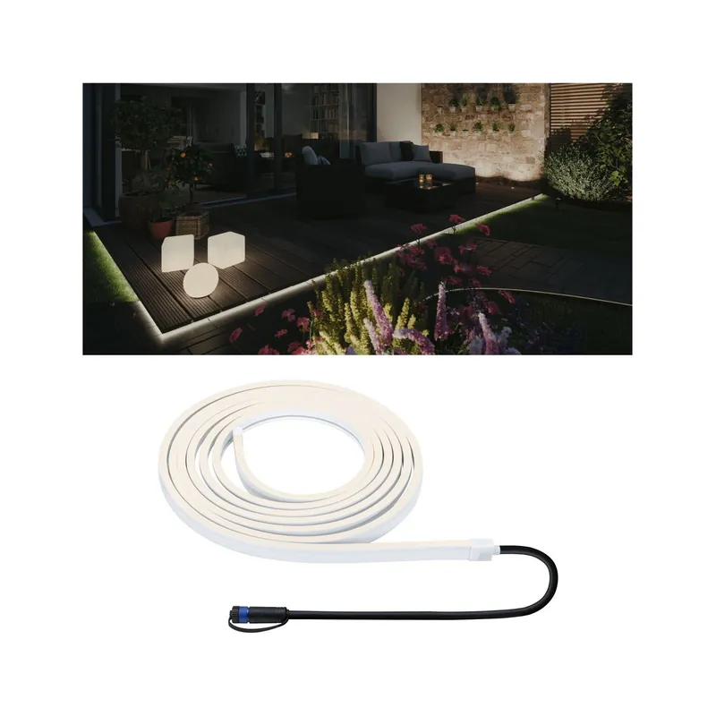 Značkový Plug & Shine LED pásek Smooth Einzelstripe IP68 3000K 26W černá - PAULMANN