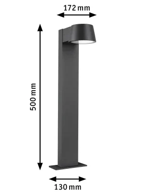 Akce LED stojací svítidlo Capea neláká hmyz IP44 500mm 2200K 6W 230V 98° černá hliník - PAULMANN