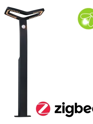 Akce LED stojací svítidlo Smart Home Zigbee 3.0 Alara pohybové čidlo neláká hmyz IP44 hranaté 665mm 3000 - 2200K 10W 230V antracit kov - PAULMANN