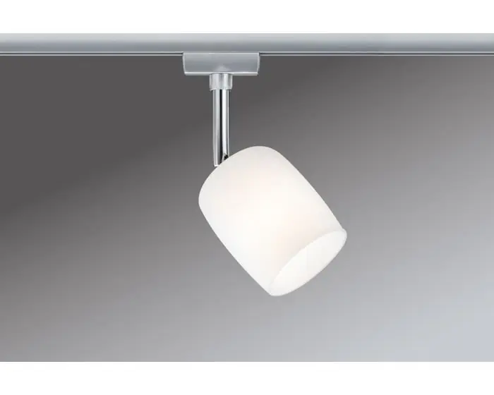 Zlevněný URail spot Blossom matný chrom satin sklo max. 10W G9 - PAULMANN