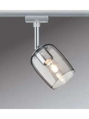 Zlevněný URail spot Blossom matný chrom kouř.sklo max. 10W G9 - PAULMANN