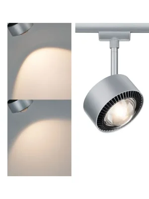 Akce URail LED spot Aldan 1x9W černá/matný chrom stmívatelné - PAULMANN