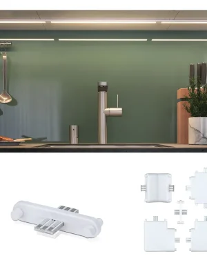 Přímo Od Výrobce Nábytkové svítidlo Clever Connect liniová spojka Border bílá mat/umělá hmota 12V - PAULMANN