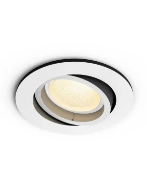 Značkový UKONČENA VÝROBA Hue Bluetooth White and Color Ambiance zápustné svítidlo Philips Centura 50451/31/P7 bílé kulaté GU10 5.7W - PHILIPS