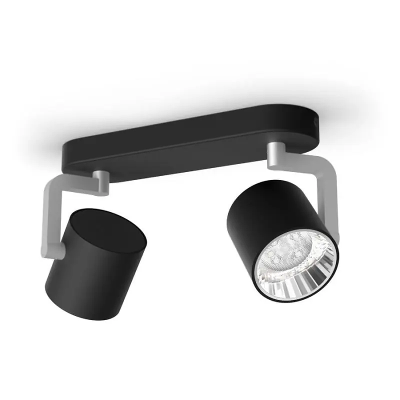 Značkový UKONČENA VÝROBA LED Bodové svítidlo Philips Byrl 50672/30/P0 2x4,3W černé s funkcí SceneSwitch - PHILIPS (915005697801)