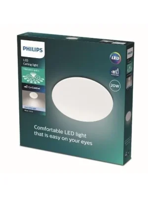 Značkový Moire SVÍTIDLO STROPNÍ LED 20W 2300lm 4000K, bílá - PHILIPS (915005774211)
