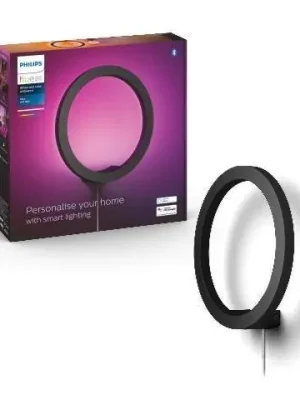 Značkový Hue Bluetooth LED White and Color Ambiance Nástěnné svítidlo Philips Sana 8719514343382 20W 1400lm 2000-6500K RGB IP20 24V černé, stmívatelné - PHILIPS (929003052901)