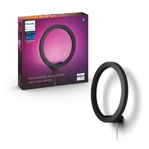 Značkový Hue Bluetooth LED White and Color Ambiance Nástěnné svítidlo Philips Sana 8719514343382 20W 1400lm 2000-6500K RGB IP20 24V černé, stmívatelné - PHILIPS (929003052901)