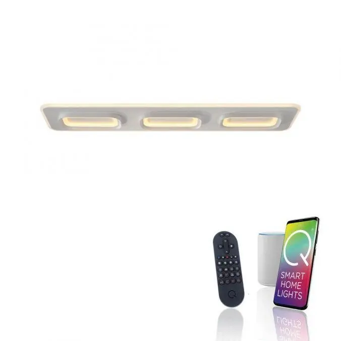 Značkový LED závěsné svítidlo Q-KALINA bílá stmívatelné Smarthome s aplikací ZigBee RGB/2700-5000K - PAUL NEUHAUS