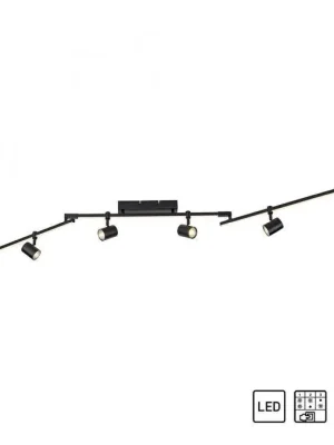 Akce BARIK LED stropní svítidlo 6-ramenné LED černá otočné s paměťovou funkcí 3000K - PAUL NEUHAUS