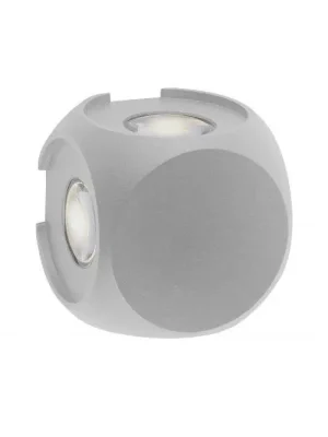 Akční Cena CARLO LED nástěnné svítidlo, venkovní osvětlení, stříbrná, kostka 3000K - PAUL NEUHAUS